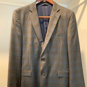 Brooks Brothers Mens Regent Fit Dark Grey Multi-Plaid Sport Coat--Size 42R